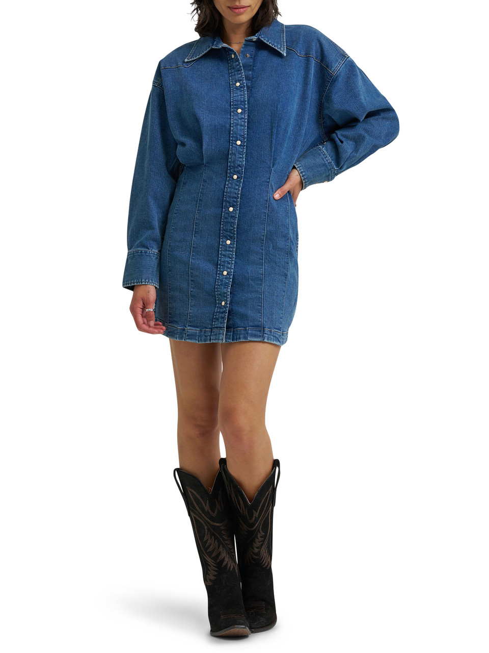 Wrangler Women's Darted Skirt Dress