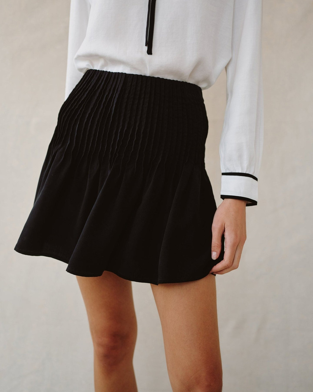 Bella Dahl Women's Pintuck Mini Skirt