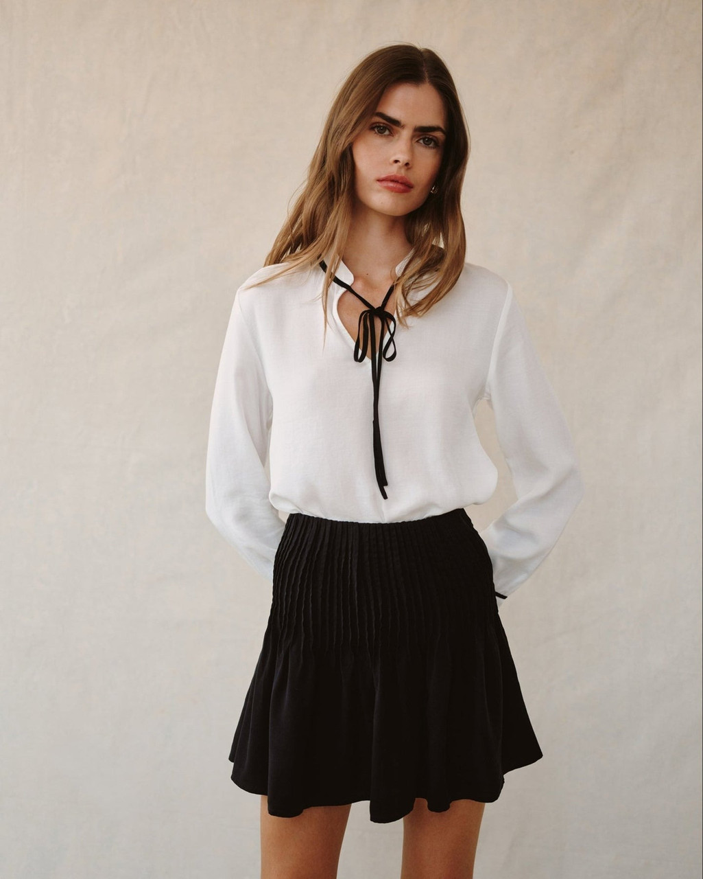 Bella Dahl Women's Pintuck Mini Skirt