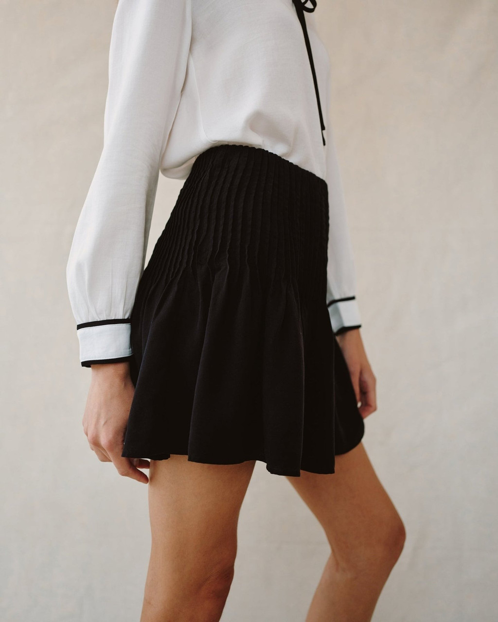 Bella Dahl Women's Pintuck Mini Skirt